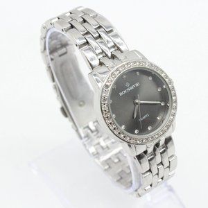 Vintage Boussivie By Avon Watch Women Luxury Classic Silver Tone Stainless Steel